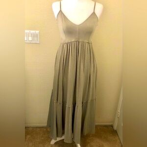 American Eagle Outfitters Olive Maxi Dress